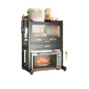 مطبقيّة ومنظم الميكرويف متعددة الاستخدام – منظم مطبخ ستانلس ستيل بتصميم عصري