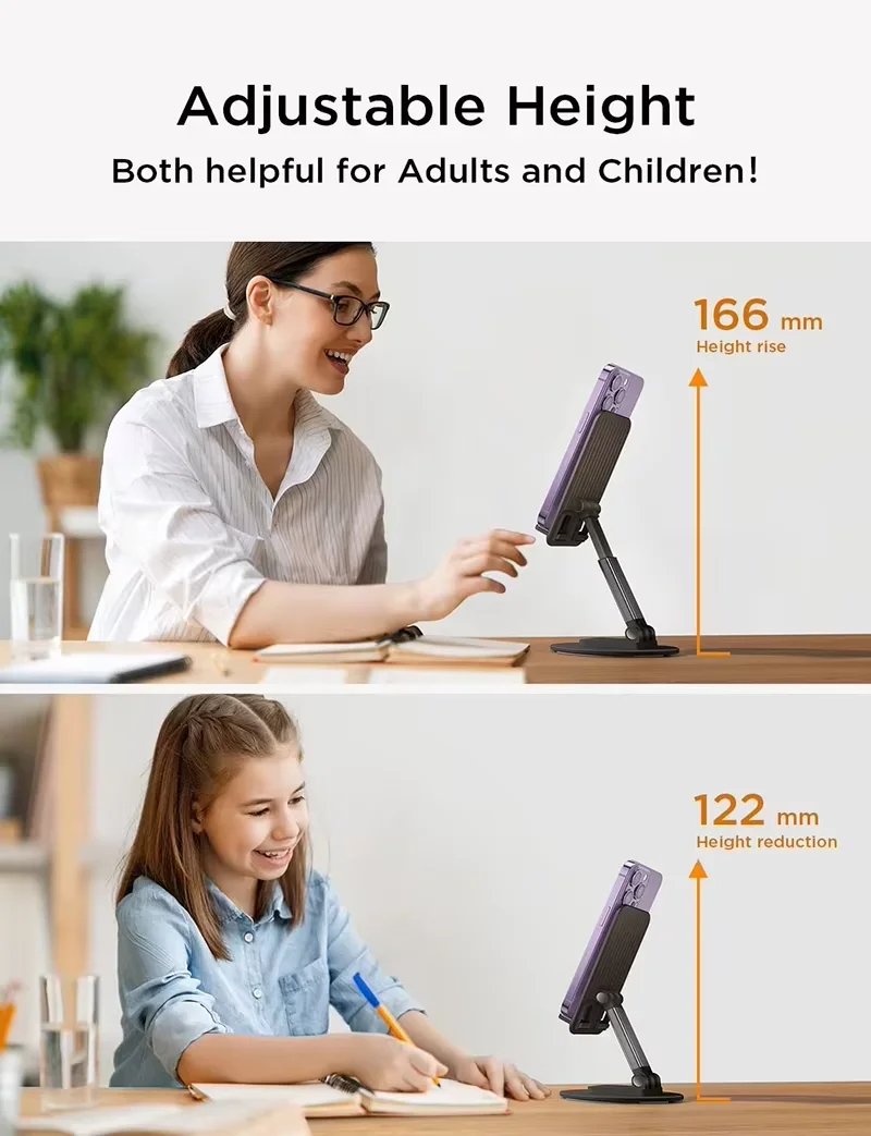 حامل موبايل معدني قابل للطي – مضاد للانزلاق - الصورة 3