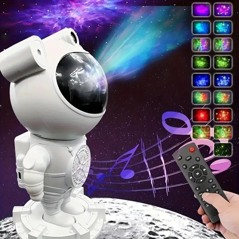 رجل الفضاء – جهاز عرض النجوم والفضاء بالبلوتوث 🤖🌌