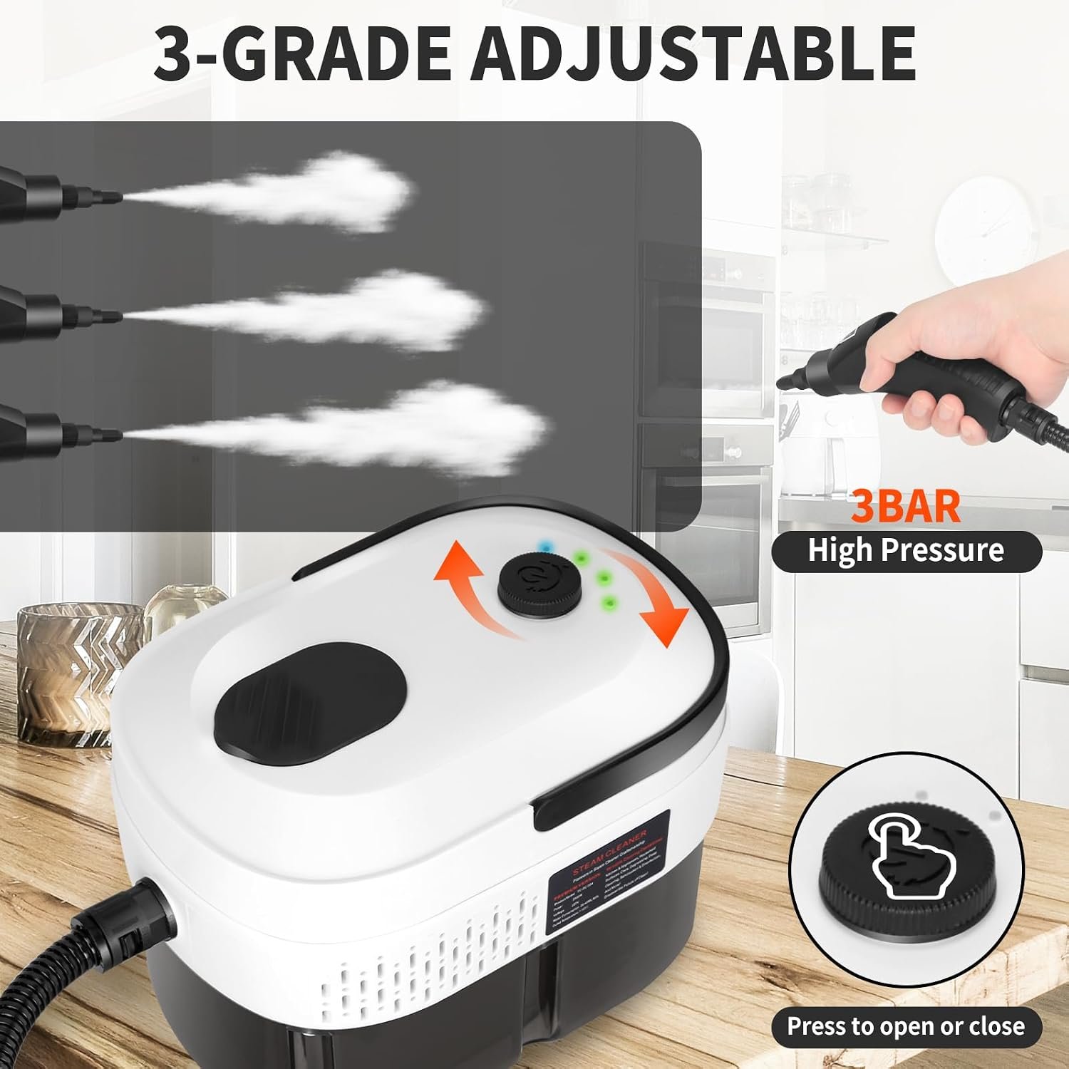 جهاز تنضيف بالبخار 2500 وات 🧼⚡ - الصورة 3