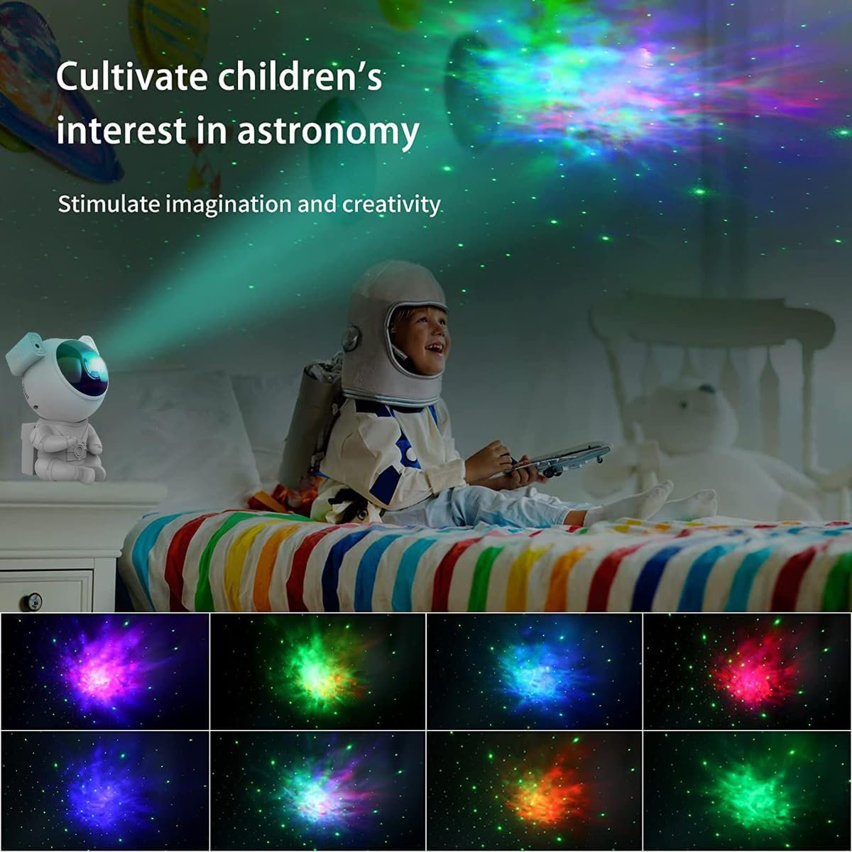 رجل الفضاء – جهاز عرض النجوم والفضاء بالبلوتوث 🤖🌌 - الصورة 2